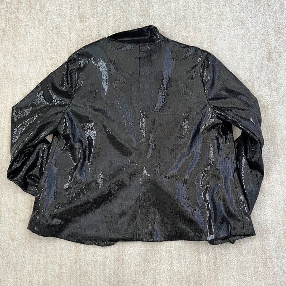 Forever 21 Plus Black Sequin Blazer Jacket 3X - Picture 4 of 8